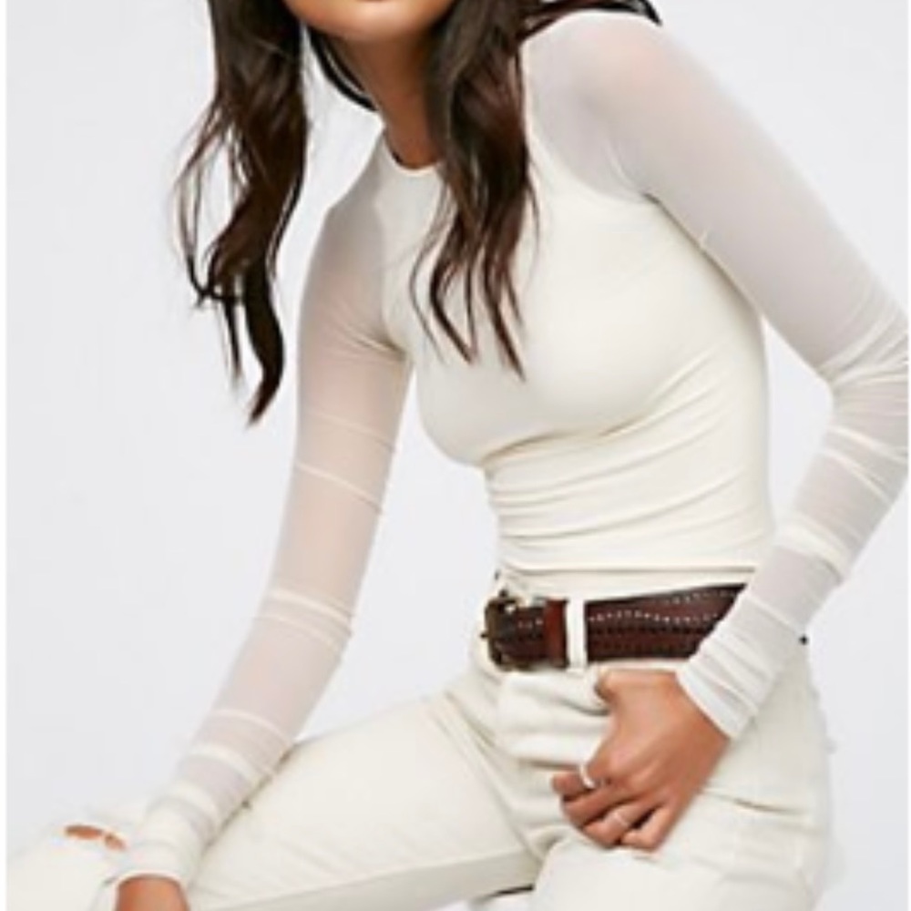 Sheer scrunch sleeve seem less too from Free People